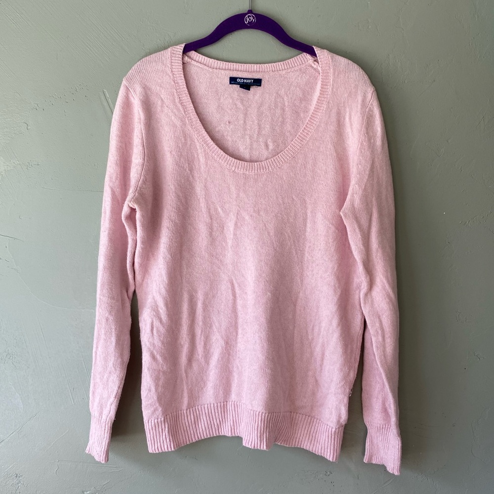 Light Pink, scoop neck sweater, Old Navy, size Large